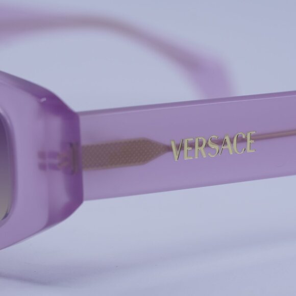 Versace VE4487 551370 Sunglasses Opal Lillak Rectangle Frame, Violet Lenses